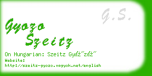 gyozo szeitz business card